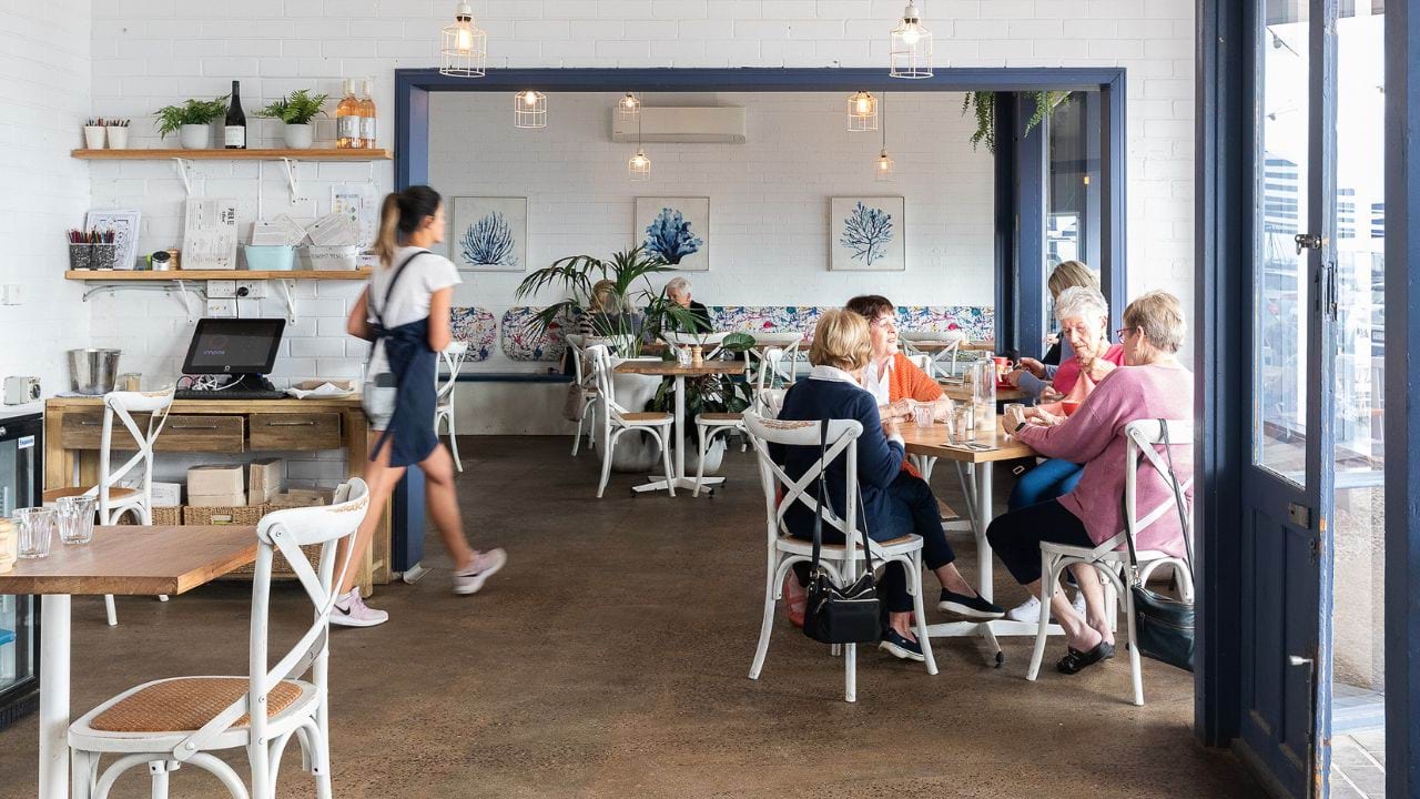 People in a cafe in Portarlington People in a cafe in Portarlington