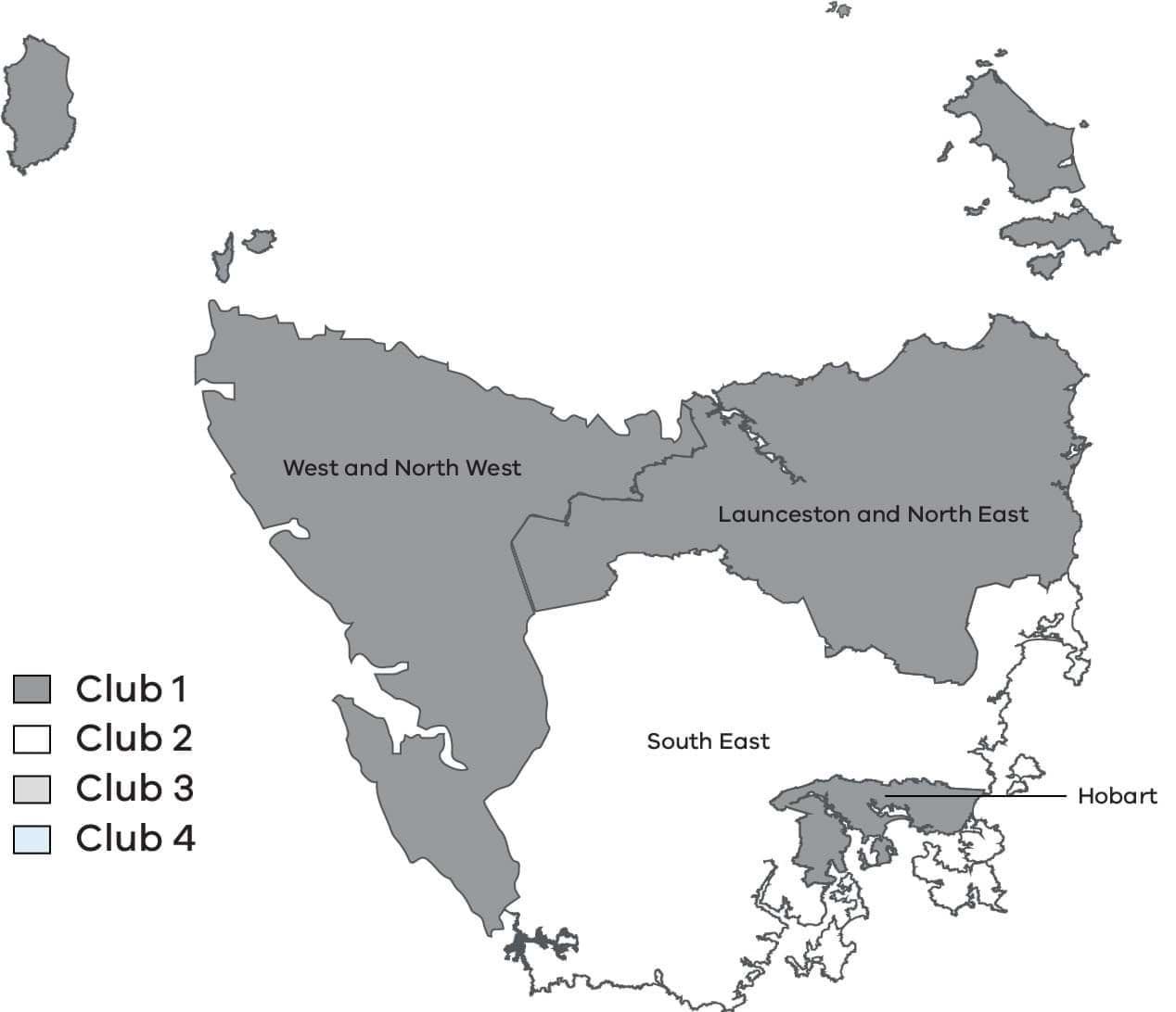 Club composition - Tasmania