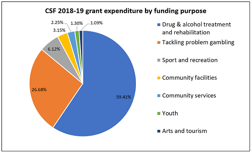 CSF 2018-19 grand expenditure by funding purpose